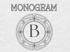 the monogram logo is shown in black and white