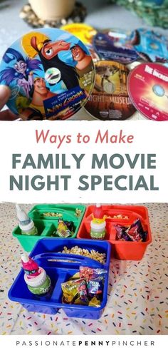 the family movie night special is an easy way to get kids excited with their favorite movies