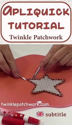 a person cutting out a star on top of a paper plate with red crayons