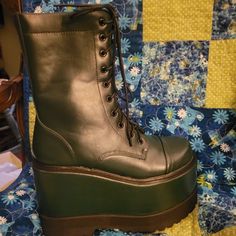 New With Box Lemon Drop, Platform Boots, Lemon, Women Shoes, Boots, Green, Women Shopping, Color