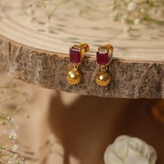 Ruby Stud earrings Ear Rings For Daily Use Gold, Ruby Studs Gold, Gold Jewelry Earrings Indian, Earings Design Gold New Model Daily Wear, Daily Wear Earrings Gold Indian Studs, Baby Earrings Gold Indian, Gold Ear Rings Designs, Ear Rings Gold Indian Daily Wear, Daily Wear Earrings Gold