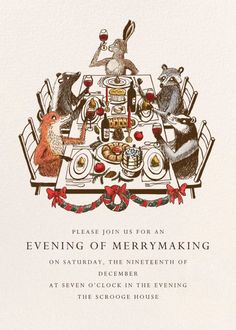 an image of a holiday dinner party card