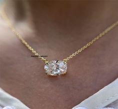 Oval Diamond Necklace, Solitaire Diamond Necklace, Anniversary Necklace, Oval Cut Engagement Ring, Moissanite Necklace, Diamond Solitaire Necklace, Gold Engraving, Solitaire Diamond, Platinum Metal