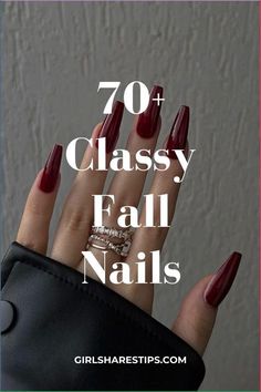 Chic Nails Fall, White French Tip Fall Nails, Minimalist Long Nails, Fall Nails Classy Almond, Red Nails Elegant Classy, November Nails Red, Long Coffin Fall Nail Designs, October Nails French Tip, Cute Nails For Fall French Tip