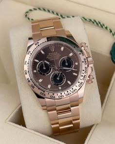 Rolex Daytona Chocolate Rose Gold, Daytona Rose Gold, Rolex Rose Gold, Luxury Life Men, Rolex Daytona Rose Gold, Rolex Daytona Gold, Gold Daytona, Mens Rose Gold Watch, Rose Gold Brown