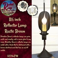 an advertisement for a refector lamp