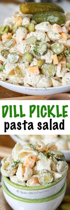 this dill pickle pasta salad is the perfect side dish