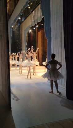 a group of ballerinas are performing on stage