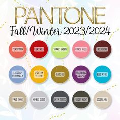 the pantone fall / winter color guide