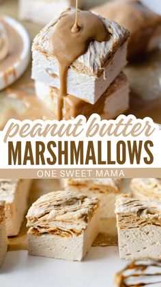 Wondering how to make marshmallow or looking for the best peanut butter marshmallow recipe?  These homemade peanut butter marshmallows are so much fun! This peanut butter marshmallow recipe makes marshmallows that are gorgeous, silky smooth, and impossibly soft.  They're one of my favorite spring desserts to make these days.  These aren't peanut butter flavored marshmallows using a flavor - they are actually filled with peanut butter and I know you'll love them! Flavored Marshmallows, Peanut Butter Marshmallow, Spring Desserts, Best Peanut Butter, Homemade Peanut Butter, Desserts To Make, Marshmallows, Peanut Butter