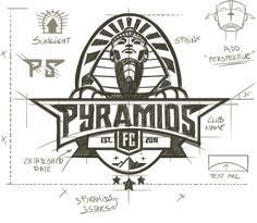 the logo for phramos go, which features an egyptian head and other symbols