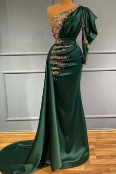 Prom dresses dark green Long Evening dresses with sleeves,PD22042 on Storenvy Green Mermaid Prom Dress, Dark Green Prom Dress, Prom Dresses 2022, One Shoulder Prom Dress, Prom Dresses 2023, Prom Dresses 2024, Green Mermaid, Dresses 2022, Beaded Prom Dress