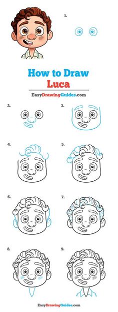 how to draw lucas from disney's the little mermaid step by step instructions for kids