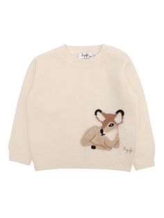 SWEATERComposition: 100% Virgin Wool Coquette Things To Buy, Deer Sweater, Coquette Clothes, Baby Fits, Fits Clothes, Embroidered Crewneck, Kenzo Kids, Stella Mccartney Kids, Girly Outfits