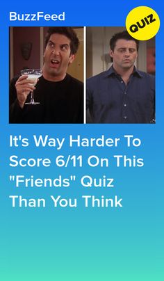 two men with glasses and the caption it's way harder to score 6 / 11 on this friends quiz than you think