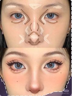 всем советую!!!! Membentuk Alis, Asian Makeup Tutorials, Anime Eye Makeup, Mekap Mata, Nose Makeup, Makeup Tip, Simple Makeup Tips, Anime Makeup, Cute Eye Makeup