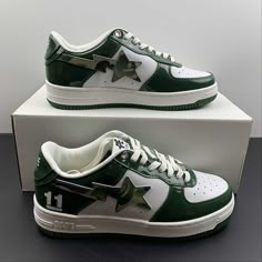 Bape Sta Low Unisex Camouflage Green Unisex Shoes Welcome To My Closet, All My Closet Items Are Brand New, Unused And Shipped In Packaging. Brand: Bape Unisex Sneakers The Sizes Listed Are Still Available Eu 36 (Men's 4 Or Women's 5.5) Eu 36.5 (Men's 4.5 Or Women's 6) Eu 37.5 (Men's 5 Or Women's 6.5) Eu 38 (Men's 5.5 Or Women's 7) Eu 38.5 (Men's 6 Or Women's 7.5) Eu 39 (Men's 6.5 Or Women's 8) Eu 40 (Men's 7 Or Women's 8.5) Eu 40.5 (Men's 7.5 Or Women's 9 Eu 41 (Men's 8 Or Women's 9.5) Eu 42 (Me Shoes Bape Star, Bape Shoes Price, Cheap Custom Shoes, Bapesta Shoes Price, Babestar Shoes, Bape Nike Air Force, Bape Shoes Kirby, Green Dark Vintage Nike Sneakers, Bape Star Shoes Cheap