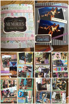 a collage of photos with the words memories and pictures on them, including an american flag