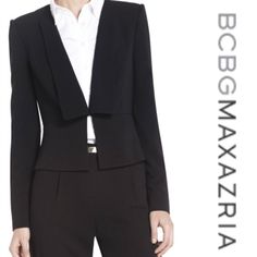 Blazer For Sale Is In Black! Picture Just Shows Fit!! "Penn" Crepe Blazer Shawl Collar; Front Hook Long Sleeves, Padded Shoulders Peplum Waist Fitted Silhouette Size Large Amanda Sinclair (Played By Mishael Morgan) On The Young And The Restless On Cbs Was Spotted Wearing This Black Peplum Blazer On The Young And The Restless On Aug 27 2020's Episode. Amanda's Jacket Is The Penn Relaxed Blazer By Bcbgmaxazria. Relaxed Blazer, Peplum Blazer, Crepe Blazer, The Young And The Restless, Black Peplum, Black Picture, Young And The Restless, Fitted Silhouette, Shawl Collar