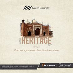 an advertisement with the words heritage day written in black and white, on top of a beige background