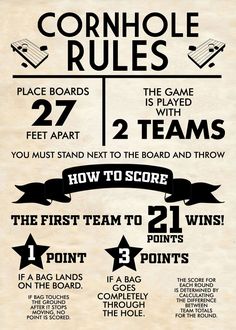 an old poster with instructions on how to play the game and how to win points