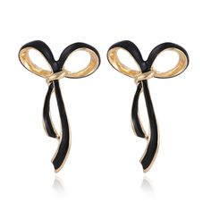 PRICES MAY VARY. 🎀 Black Bow Earrings: Add a fun, beautiful touch to your everyday look with these bow drop earrings! 🎀 Bowknot Earrings: These earrings epitomize modern and minimalist elegance, making them the perfect choice for your special day. Elevate your look with a touch of timeless sophistication. 🎀 Bowknot Earrings: The bow tie earring height is 1.61", The width is 1.02", weight is 0.3oz. High quality. 🎀 Bow Jewelry: Delicate minimalist bow earrings, dainty bow knot earrings, simple Black Formal Earrings, Black Tie Jewelry, Bow Earring, Ribbon Earrings, Formal Earrings, Classy Earrings, Jewelry Delicate, Ribbon Jewelry, Bow Jewelry