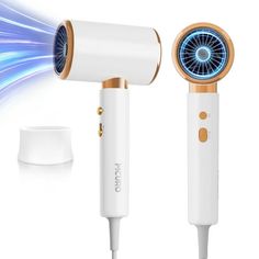 The professional ionic hair dryer employs negative ion technology to reduce frizz and enhance shine, helping you maintain charm and confidence all day long. Its compact and lightweight design ensures easy use and portability, making it perfect for travel. Color: White. Portable Hair Dryer, Travel Hair Dryer, Ionic Hair Dryer, Curling Iron Hairstyles, Hair Dryers, Blow Dryer, Curled Hairstyles, On Vacation, Hair Tools