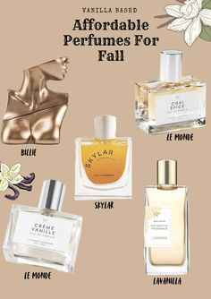 Affordable vanilla perfumes 🍂🤍⭐️ Good Perfume Combos, Affordable Vanilla Perfume, Best Vanilla Perfume, Perfumes Vanilla, Perfumes Affordable, Perfume Affordable, Affordable Perfume, Vanilla Perfumes, Bday Wishlist