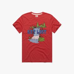 Get Lost | Retro Nature T-Shirt – HOMAGE Hometown Pride, Home Sport, Vintage Inspired Outfits, Full Zip Hoodie, Unisex Fashion, Unisex Hoodies, Colorful Prints, Vintage Inspired, Shirt Designs