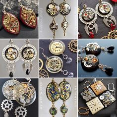 Polymer Clay Steampunk, Steampunk Crafts, Magical Accessories, Steam Punk Jewelry, Steampunk Decor, Diy Jewelry Unique, Steampunk Diy, Resin Jewelry Making, Jewellery Moulds