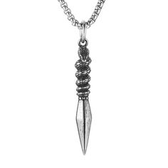 PRICES MAY VARY. Design: Gothic Punk Snake Spike necklace is designed to add a touch of edgy and stylish to any outfit, which can not only decorate your earlobe, but also make you more attractive. It is the wonderful accessory for Halloween. Materials: Made of high-quality stainless steel, it is non-fading and rust-resistant, making this pendant durable enough to wear long time. Size: Pendant Length:5.0cm Width:0.6cm Chain Length:22+2inch Weight:8.1g Perfect Gift: Come in a beautiful jewelry gif Gothic Jewellery, Spike Necklace, Snake Pendant, Stylish Necklace, Gothic Punk, Mens Pendant, Necklace Black, Gothic Jewelry, Jewelry Companies