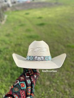 Add a unique touch to your hat with our Dice Hat Band. Handmade with skilled craftsmanship, this western-inspired accessory will elevate your style. Made with quality materials, our hat band is the perfect addition to any hat, giving it a personalized and stylish look. Beaded Portion is 20 inches Whole Hat Band is 43 i Dice Hat, Barrel Racing Outfits, Custom Hey Dudes, Cowboy Hat Bands, Beaded Hat Bands, Casual Country Outfits, Moda Country, Hat Bands, Felt Cowboy Hats