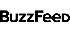 the buzzfeed logo is black and white