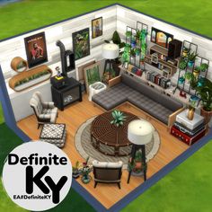 Sims4 Living Room, Sims 4 House Building, House Layout Plans, Casas The Sims 4