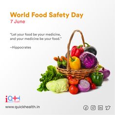 Food Safety Day Creative Ads, World Food Safety Day Creative Ads, World Food Safety Day Poster, World Food Safety Day, Food Safety Day, World Food, Box Packaging Design, Online Grocery Shopping, Food Facts