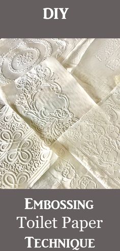 the cover of an embossing toilet paper technique