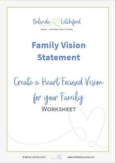 the family vision statement is shown in blue