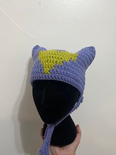 Kitty Beanie Adult Size - Etsy Kitty Beanie, Jersey City, Caps Hats, Accessories Hats, Winter Hats, Accessory Gift, Pet Supplies, Kitty, Ships