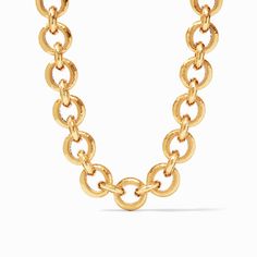 Julie Vos Jewelry, Gold Chain Link Necklace, Sorrelli Jewelry, Julie Vos, Gold Statement Necklace, Elegant Necklace, Fall Jewelry, Elegant Necklaces, Large Earrings