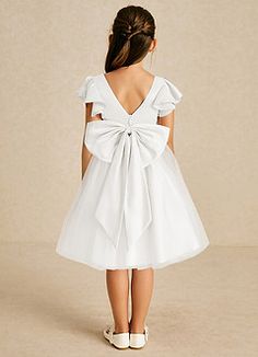 AZAZIE KAEYA FLOWER GIRL DRESS - Flower Girl Dresses Ivory Flower Girl, Ivory Flower Girl Dresses, White Flower Girl Dresses, Ivory Flowers, Second Weddings, Dress Flower, Matte Satin, Flower Girl Dress, A Princess