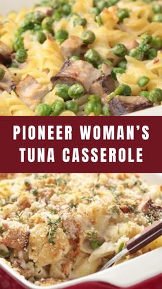 Pioneer Woman’s Tuna Casserole Can Tuna Recipes Dinners, Best Canned Tuna Recipes, Tuna Salad Casserole, Pioneer Woman Casserole, Pioneer Woman Easy Dinner Recipes, Tuna Fish Casserole, Easy Pioneer Woman Recipes Dinners, Meals With Canned Tuna, Pioneer Woman Casserole Recipes