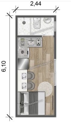 the floor plan for a small apartment