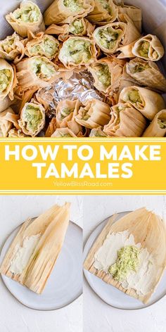 how to make tamales in the instant pot with text overlay that reads, how to make tamales