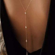 Women Boho Gold Beach Bikini Bib Crystal Wedding Summer Dress Backdrop Back Necklace Jewelry Wedding Summer Dress, Black Metal Necklace, Black Round Sunglasses, Gold Beach, Charm Choker Necklace, Chunky Chain Necklaces, Back Necklace, Gold Long Necklace, Wedding Summer