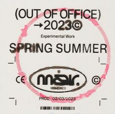 an advertisement for the spring summer concert in front of a white background with black and pink lettering