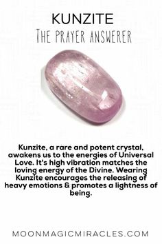 Kunzite Jewelry, Best Healing Crystals, Crystal Healing Chart, Cosmic Love, Yoga Beads, Mala Bead Necklace, Gemstone Meanings