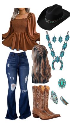 #churchfit Country Outfits Bell Bottoms, What To Wear To A Backyard Wedding, Boho Cowgirl Outfit, Cody Johnson Concert Outfit, Country Church Outfit, Western Baddie, Winter Jam, Cowhide Boots, Anne Wilson