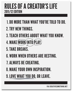 rules of a creator's life