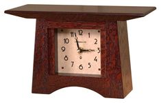 CM Craftsman Mantel Clock - Craftsman Oak. Craftsman Mantel, Craftsman Clocks, Makeup Zombie, Wooden Mantel, Craftsman Furniture, Arts And Crafts Furniture, Clock Wall Art