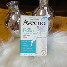 New For Sensitive Skin Fragrance Free 1fl Oz Smoke Free Home Aveeno Calm And Restore Serum, Aveeno Serum, Skincare Aveeno, Aveeno Calm And Restore, Aveeno Skincare, Serum Face, Skin Care Serum, Skin Care Women, Fragrance Free